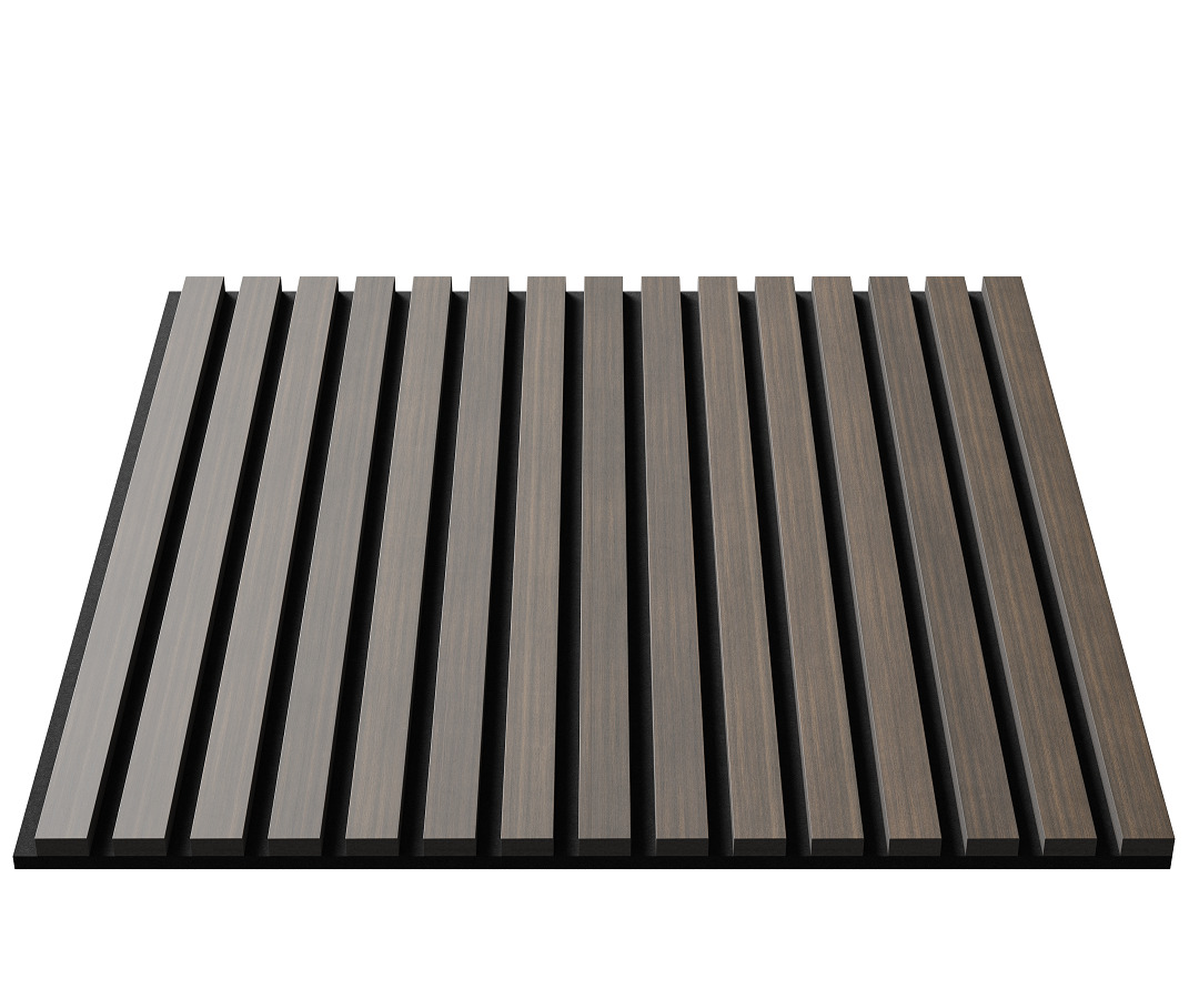 МДФ стеновая панель акустическая Cosca Decor Монако Дуб Маррон Коричневый черный войлок 1200×600×21